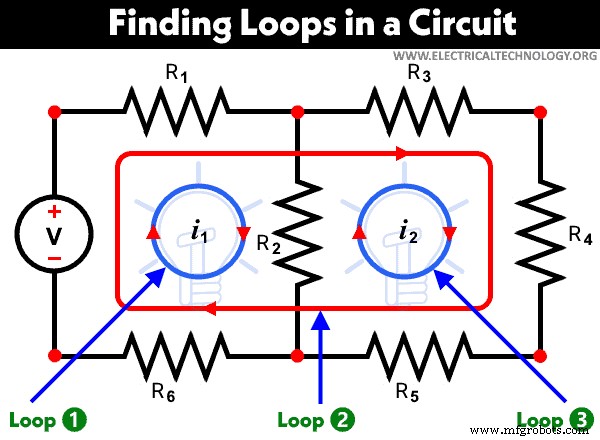 How to Identify and Count Nodes, Branches, Loops, and Meshes in Electrical Circuits