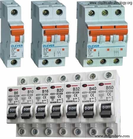 Miniature Circuit Breakers (MCBs): Construction, Operation, Types & Applications
