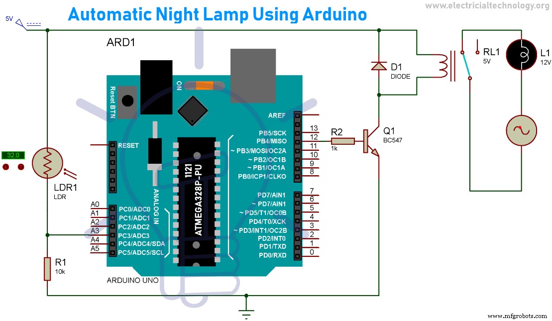 Automate Your Night Lamp with Arduino: Simple Code & Proteus Simulation
