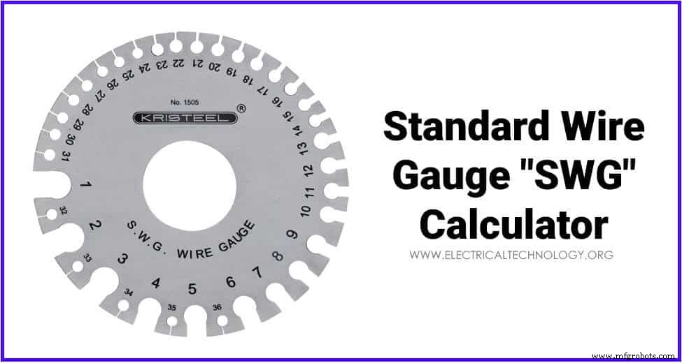 Standard Wire Gauge (SWG) Calculator – Size Chart & Cable Properties