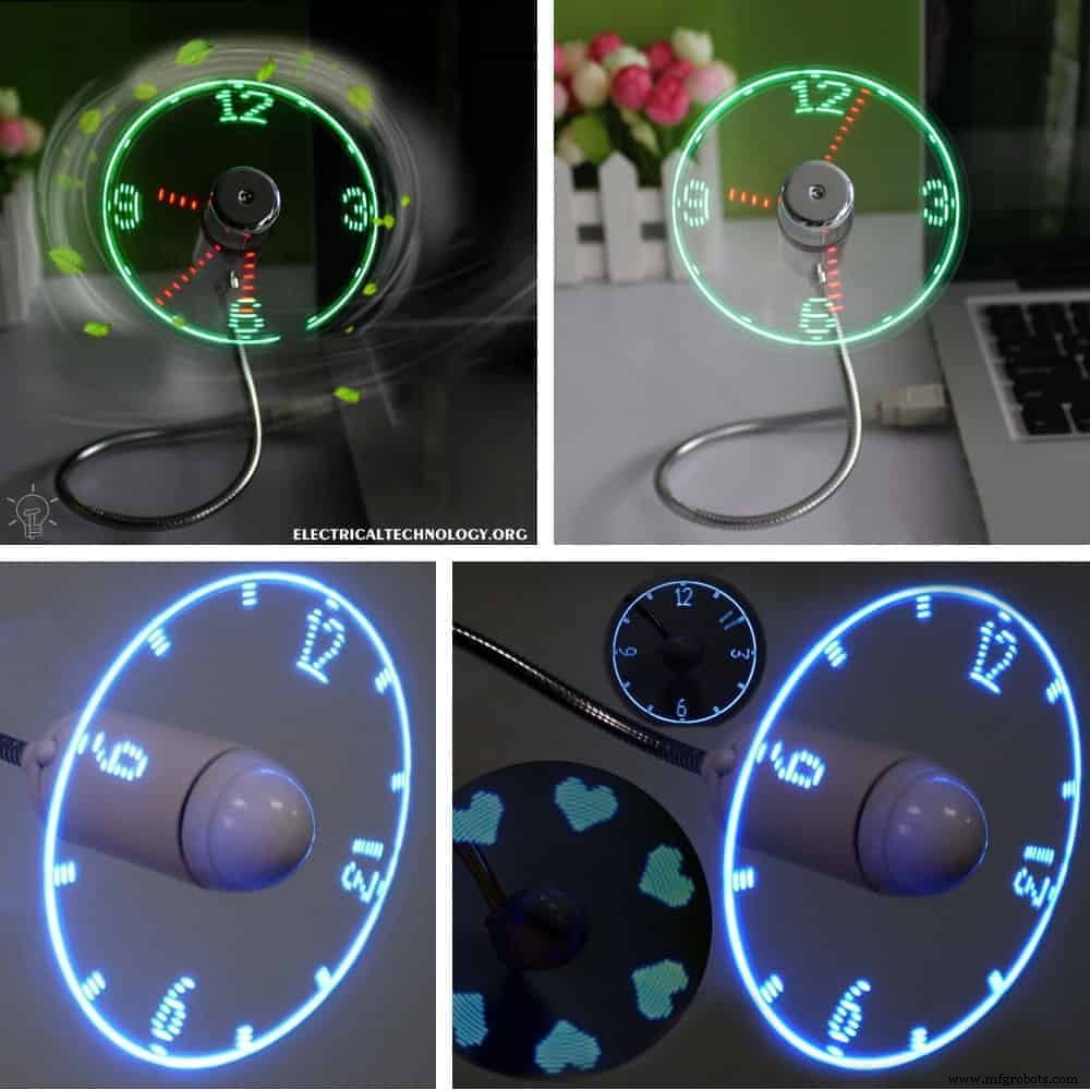 Build a USB-Powered LED Fan Clock with Arduino Nano – Circuit Diagram & Code