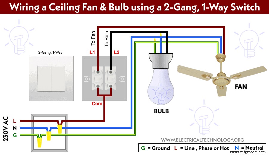 How to Wire a Double Switch (2‑Gang, 1‑Way) – IEC & NEC Guide