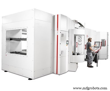 Hermle HS Flex: Heavy‑Duty Work‑Handling System Capable of Storing Nine Pallets