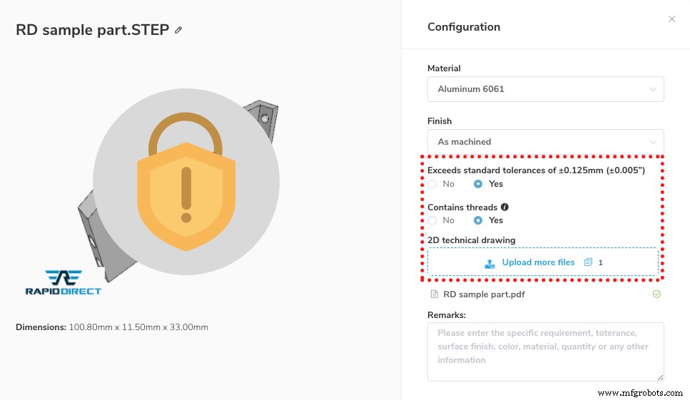 RapidDirect Enhances Instant Quote Platform with Advanced 2D Technical Drawing Features
