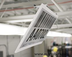 Improve Asset Tracking: Camcode s New Hanging Retro-Reflective Warehouse Sign for Superior Scannability