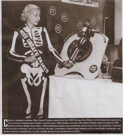 Miss Unsafe Brakes: 1939 Chicago Auto Show Highlights Brake Safety