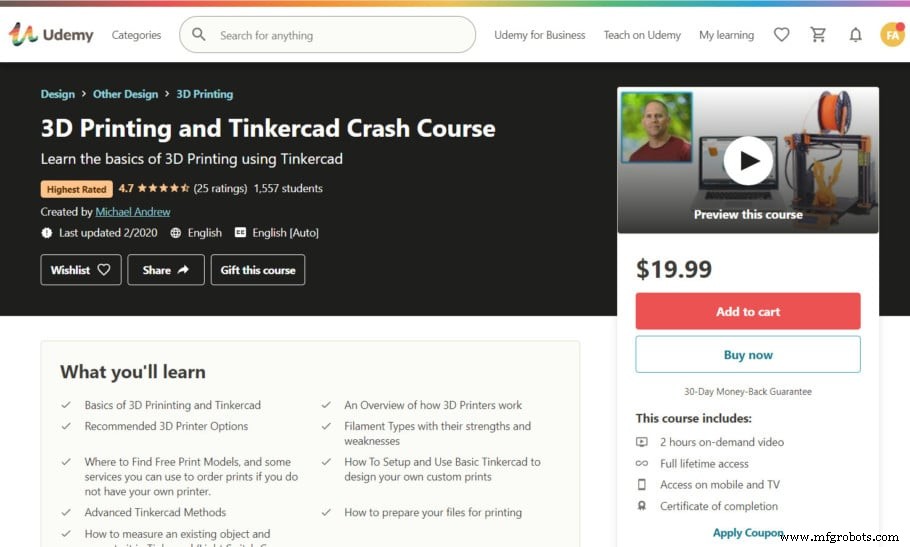 Top 3D Printing & Design Online Courses: Free & Paid Options