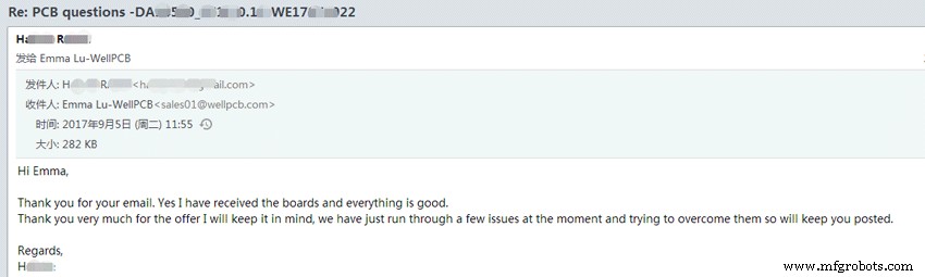 Authentic Customer Feedback on WellPCB