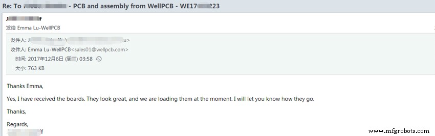 Authentic Customer Feedback on WellPCB