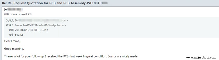 Authentic Customer Feedback on WellPCB