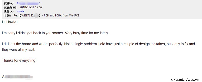 Authentic Customer Feedback on WellPCB