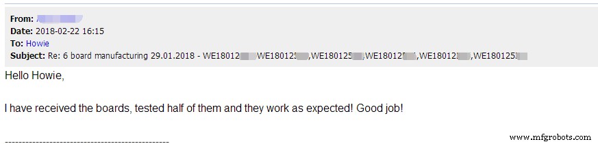 Authentic Customer Feedback on WellPCB