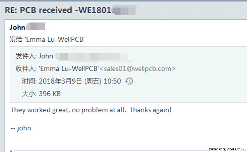 Authentic Customer Feedback on WellPCB