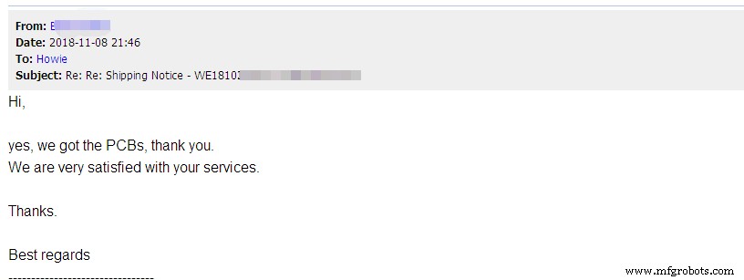 Authentic Customer Feedback on WellPCB