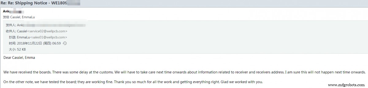 Authentic Customer Feedback on WellPCB