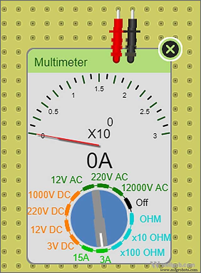 DCACLab Multimeter – Precise Voltage & Current Measurement for Circuit Simulation