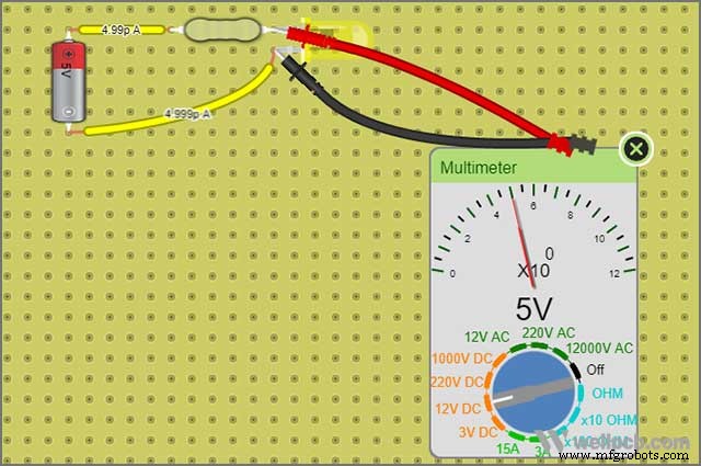 DCACLab Multimeter – Precise Voltage & Current Measurement for Circuit Simulation