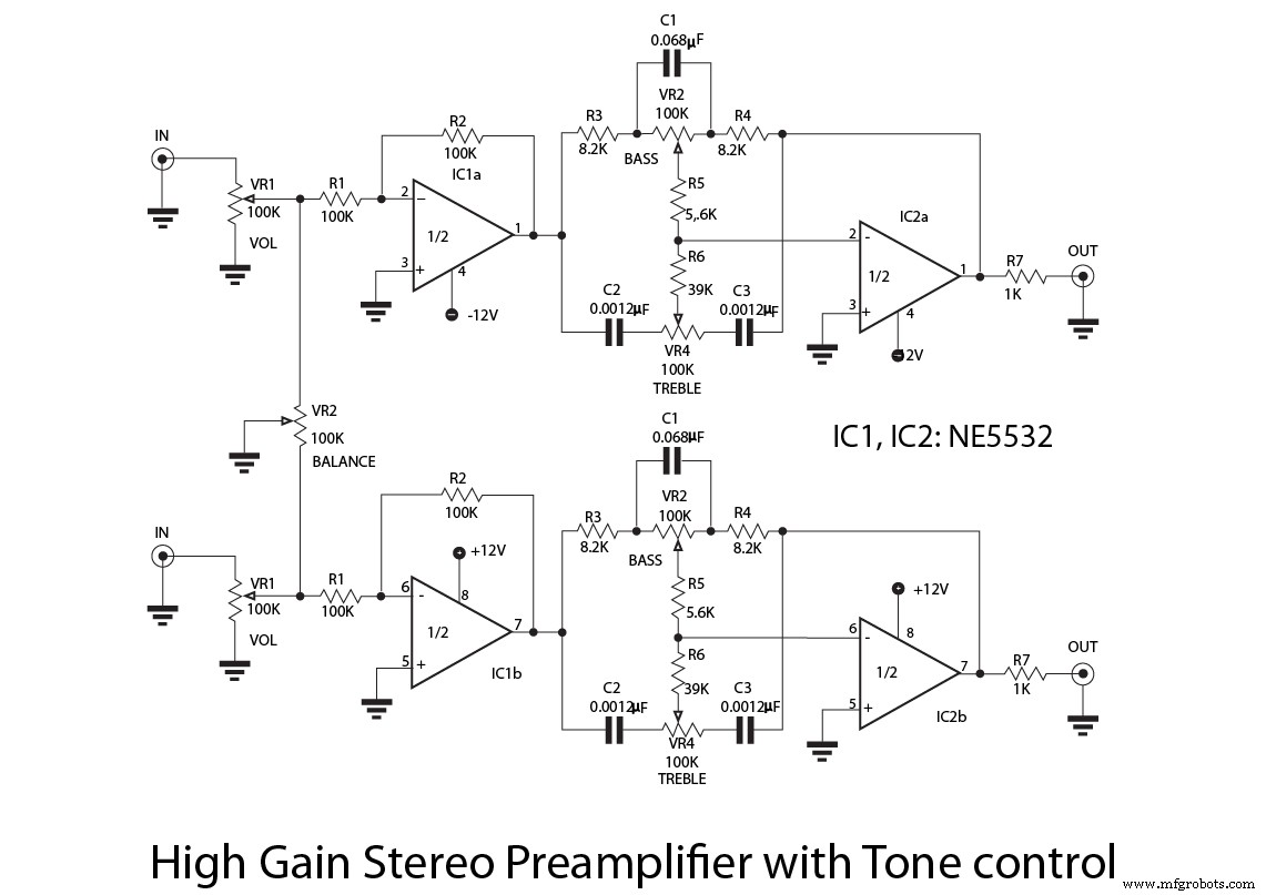 NE5532 Preamp Circuit: Designing High-Quality Audio Amplifier Circuits