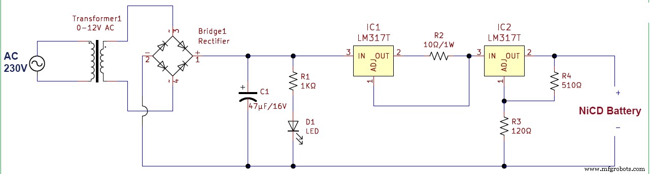 Effortless NiCd Battery Charging: Simple Circuit Guide for DIY Projects