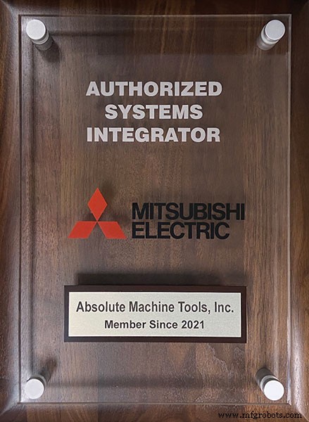 Absolute Machine Tools Achieves Diamond Partner Status with Mitsubishi Electric Automation