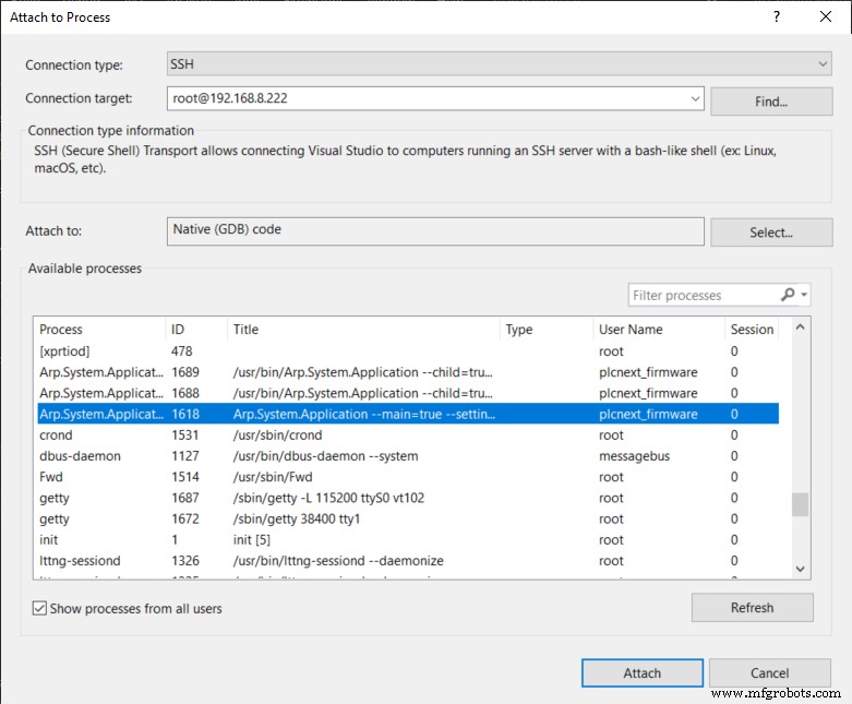 Debugging C++ Components and Programs on PLCnext Control Devices with Visual Studio