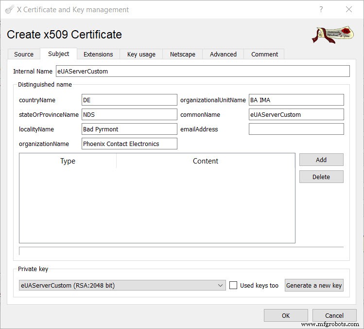 Configure Custom Security Certificates for OPC UA on PLCnext Control