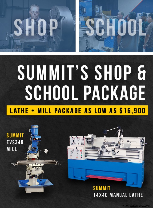 Summit Shop & School Package: Precision Lathes & Mills for Your Facility