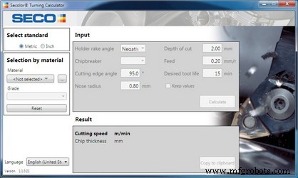 Free Secolor Turning Calculator – Accurate Cutting Speed Recommendations