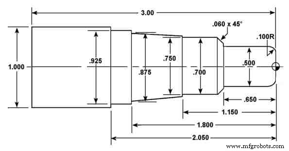 Simple CNC Lathe Programming: Inch-Based Example for Beginners
