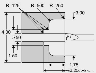 Haas G71 Roughing Cycle Program Example for Inside Roughing