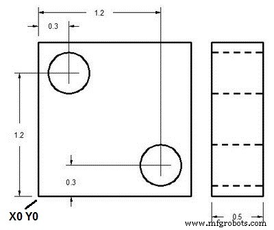 Fanuc CNC G81 Drilling Cycle Program – Step-by-Step Example