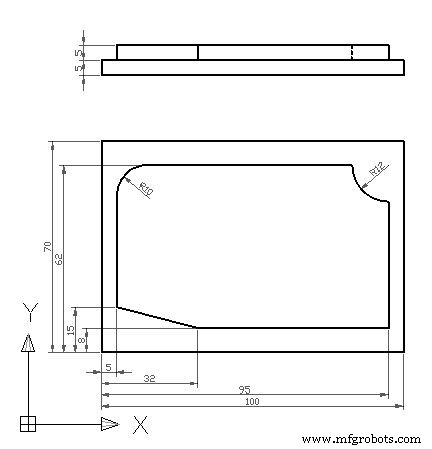 CNC Milling Program: Demonstrating G41 Left Cutter Radius Compensation