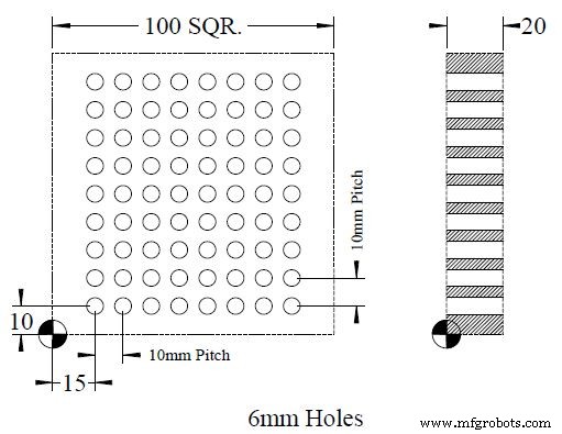Heidenhain CNC Programming: Grid Pattern Exercise with Linear Cycle 221