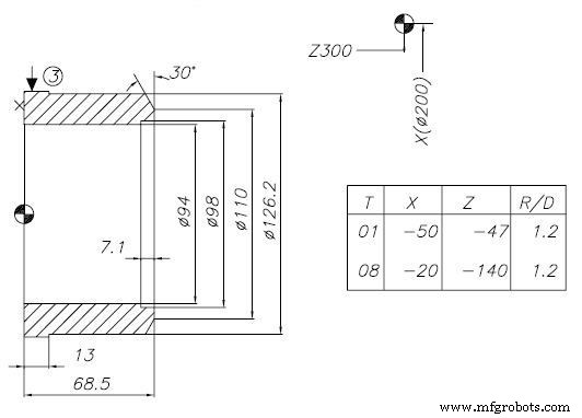 NUMS 322T CNC Program Example – Comprehensive G‑Code for CNC Machining
