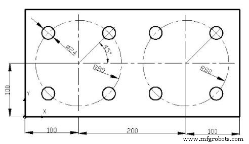 Fanuc CNC Program Example: G52 Local Coordinate & G15/G16 Polar Coordinates