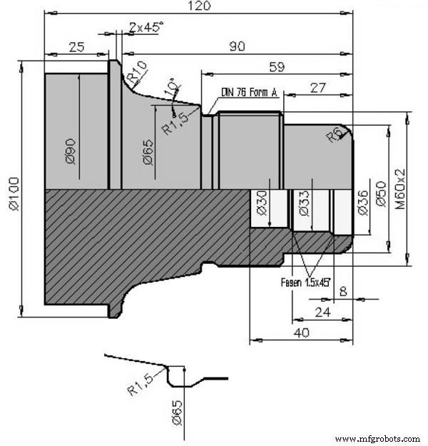 Fanuc 21i CNC Program: Socket Threading Exercise