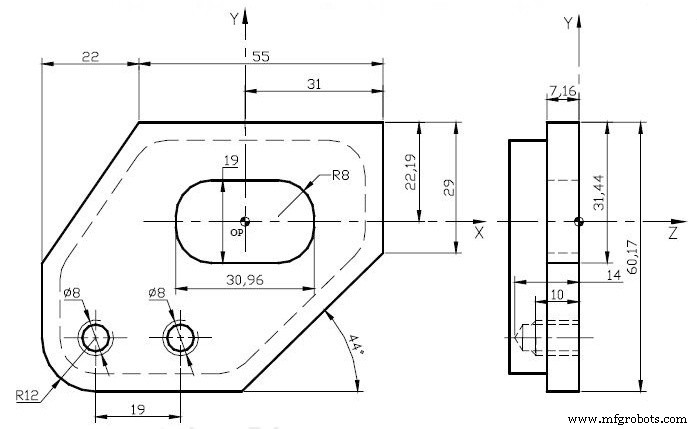 Comprehensive NUM CNC Milling Program: G45 Pocket Milling, G81 Center Drilling, G84 Tapping, and G87 Chip-Breaking Drilling