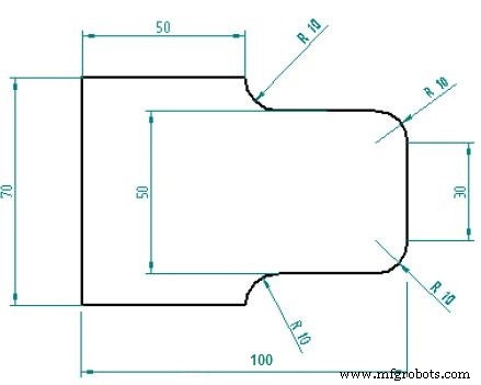 CNC Lathe Programming: Arc Radius Example Using G02 & G03 Codes