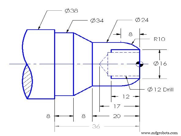 Comprehensive CNC Lathe Program for OD Turning, Drilling, and ID Boring Using G71, G74, G01