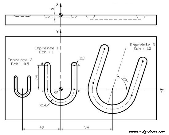 CNC Milling Example: G74 Scaling & G77 Subroutine Call