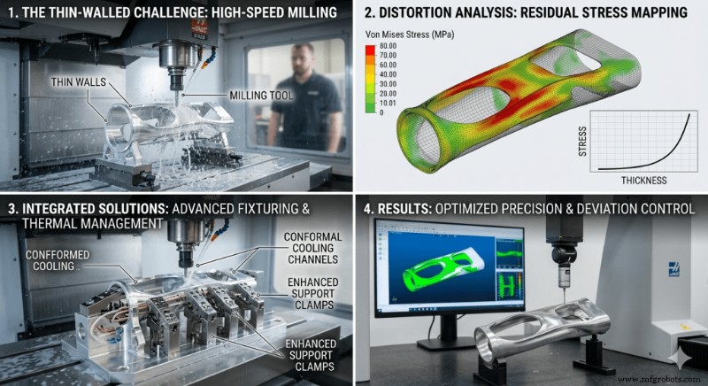 CNC Deformation Control for Thin-Wall Aluminum in Aerospace Manufacturing