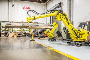 マテリアルハンドリングロボットによる持ち上げ 