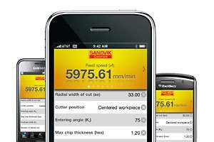 CNC 機械工向けサンドビック コロマント機械加工カリキュレータ アプリ