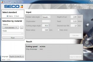 SecoTools による Secolor ターニング カリキュレータ 無料ダウンロード 