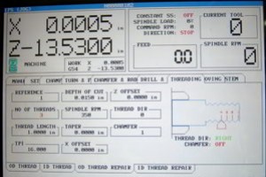 Haas CNC 旋盤の直感的なプログラミング システムによるねじ山修理