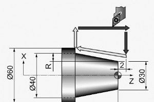 G90 モーダル旋削サイクルによるテーパ旋削 – CNC サンプル コード