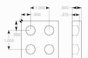 G81 穴あけ固定サイクル CNC フライス加工プログラムの例