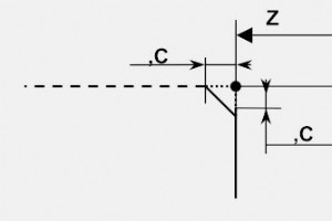 G01 G コードによる面取りと半径のプログラミング