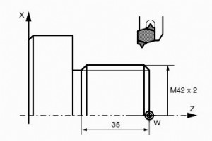 Exemple de programme de cycle de filetage Sinumerik L97 pour le filetage extérieur