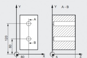 サンプル プログラム Siemens Sinumerik CYCLE83 深穴ペック ドリリング